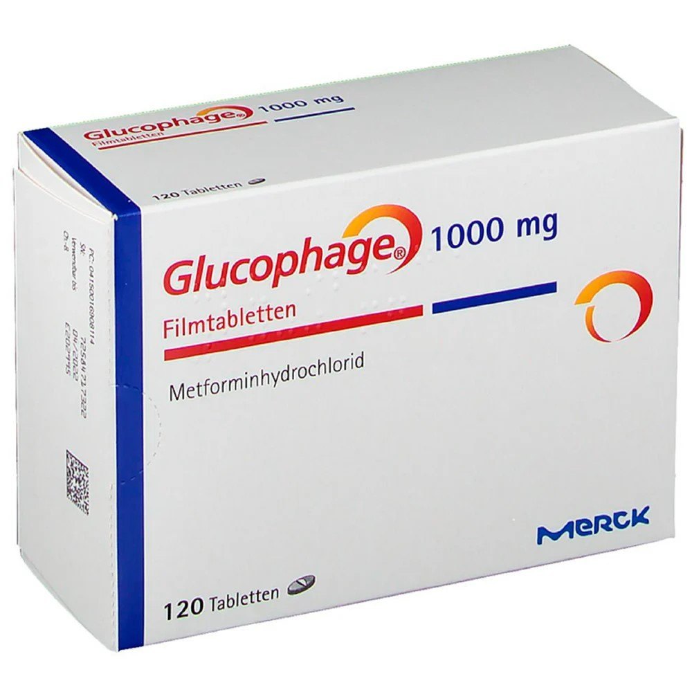 Glucophage 1000 Mg 100 Tablets Merck